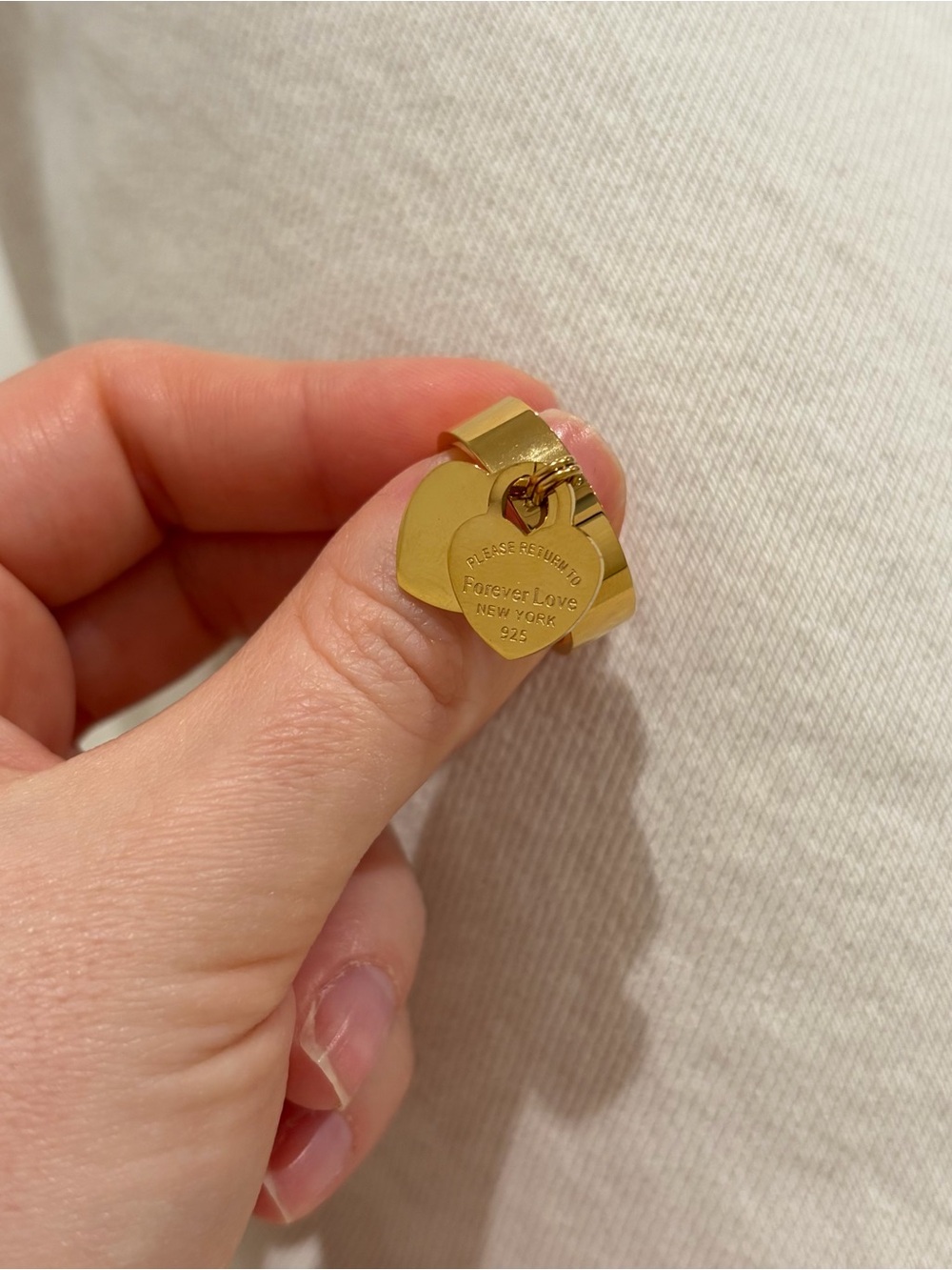 Forever Love Ring - Gold Tone